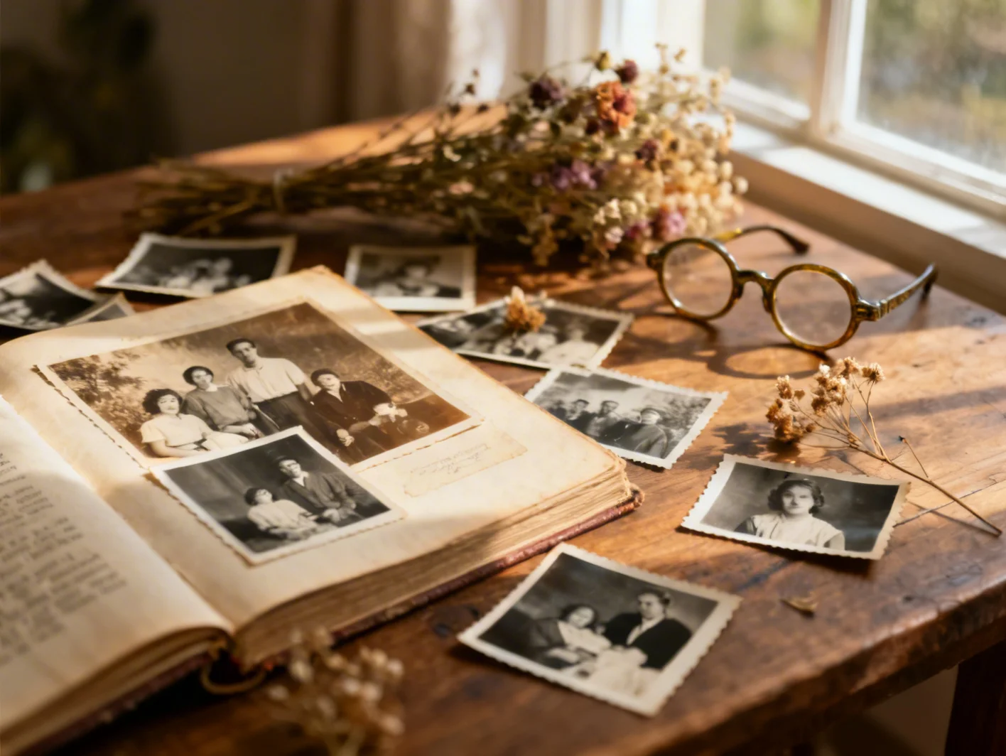 Album photo de famille vintage